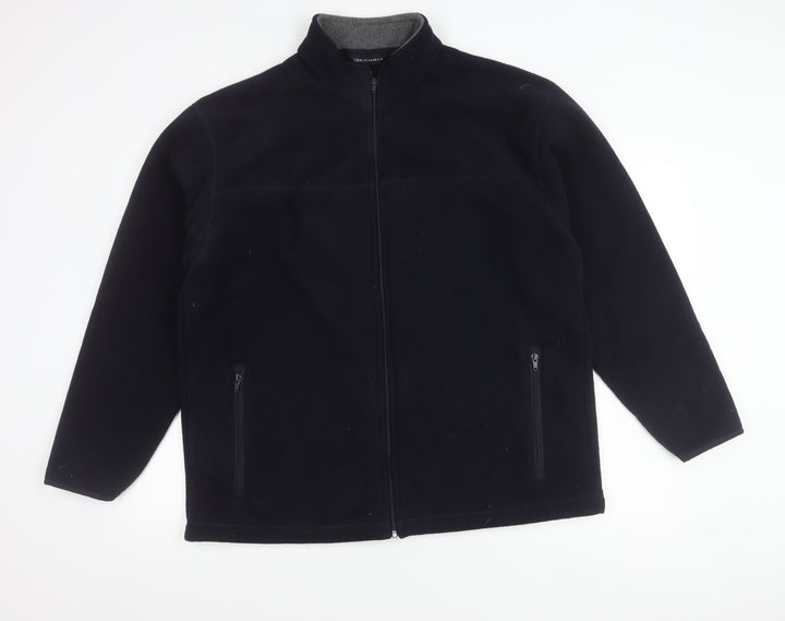 Marks and Spencer Men's Navy Blue Fleece Jacket L 41-43" Full Zip Pockets