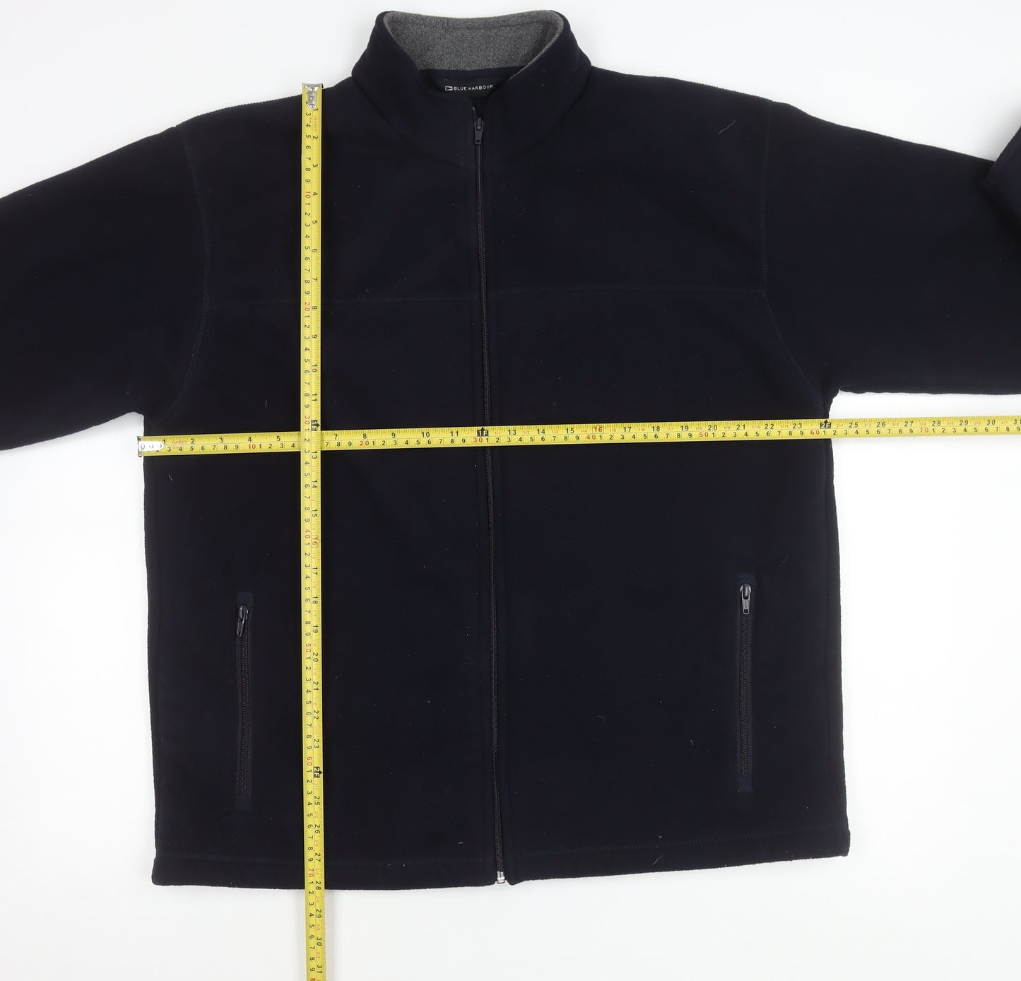Marks and Spencer Men's Navy Blue Fleece Jacket L 41-43" Full Zip Pockets