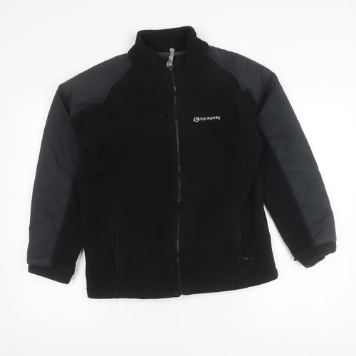 Sprayway Boys Black Full Zip Fleece Jacket Age 12-13 Years Outdoor Coat