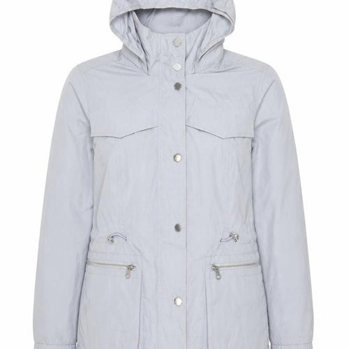 Marks and Spencer Women’s Grey Parka Jacket Size 12 Hooded Pockets