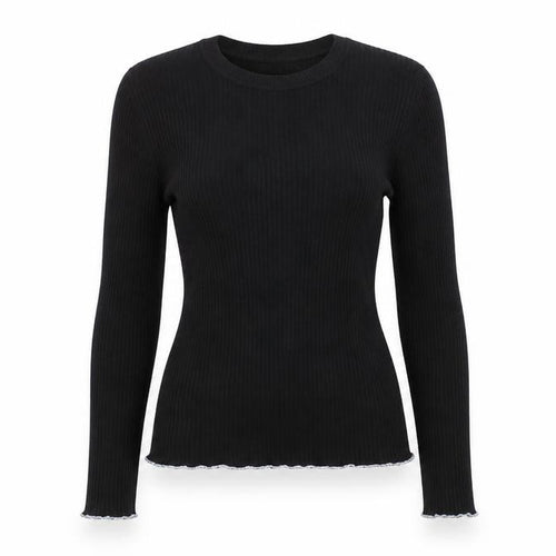 H&M Divided Womens Black Size 12 Slim Fit Knit Long Sleeve Jumper