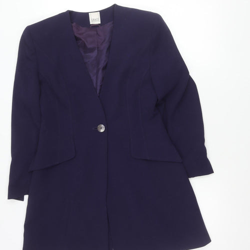 Classic Collection Women’s Blue Wool Blend Suit Jacket Size 12
