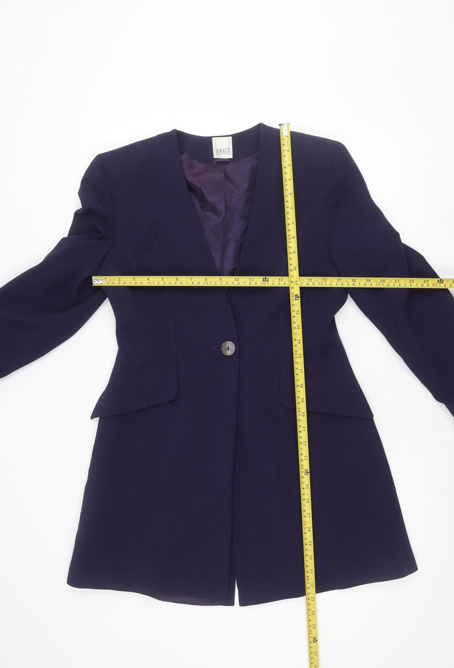 Classic Collection Women’s Blue Wool Blend Suit Jacket Size 12