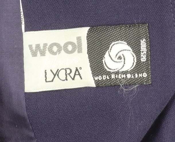 Classic Collection Women’s Blue Wool Blend Suit Jacket Size 12