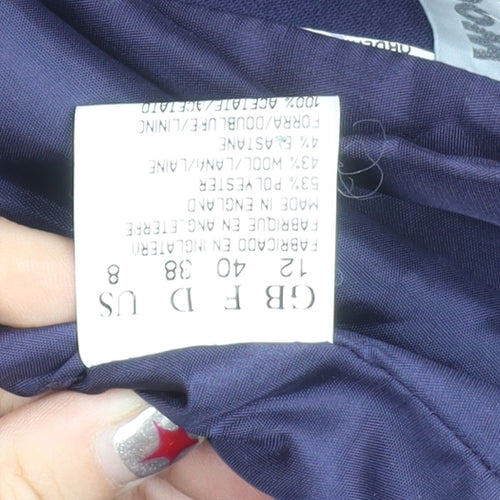 Classic Collection Women’s Blue Wool Blend Suit Jacket Size 12
