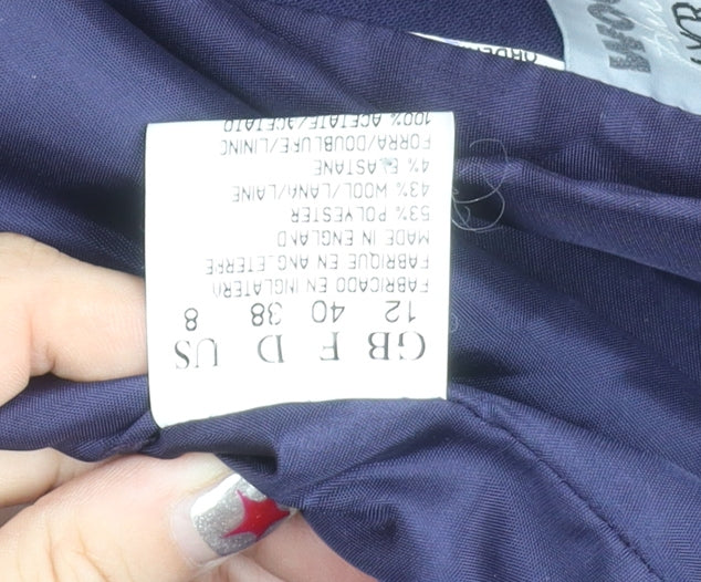 Classic Collection Women’s Blue Wool Blend Suit Jacket Size 12