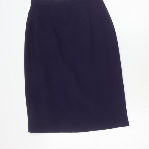 Grace Collection Women’s Blue Wool Pencil Skirt Size 12 Workwear