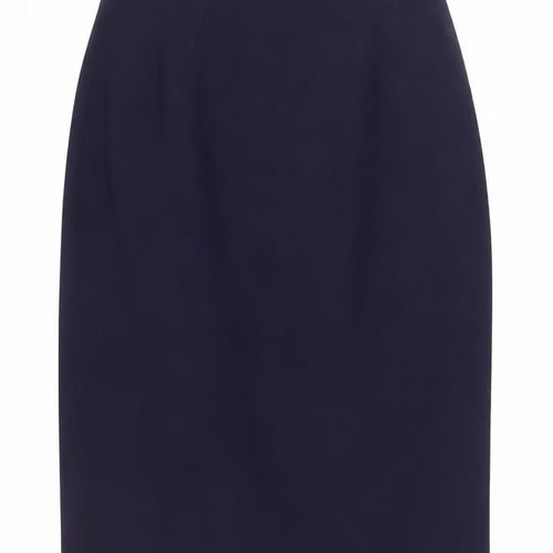 Grace Collection Women’s Blue Wool Pencil Skirt Size 12 Workwear