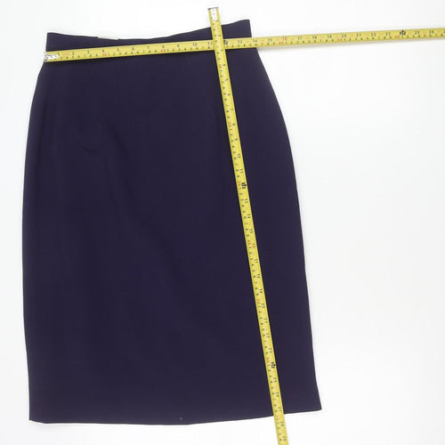 Grace Collection Women’s Blue Wool Pencil Skirt Size 12 Workwear