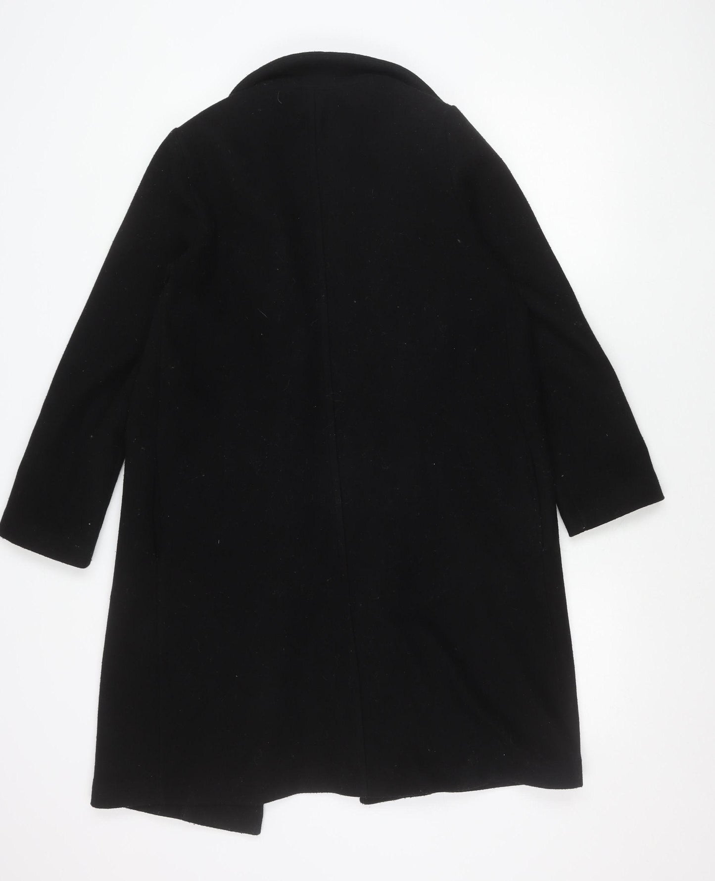Zara Women Black Coatigan Size S Mid-Length Knit Jacket