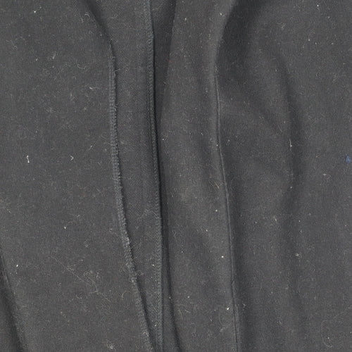 Zara Women Black Coatigan Size S Mid-Length Knit Jacket