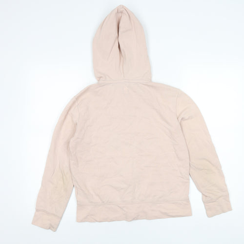 GAP Kids Girls Pink Zip Hoodie Jacket XXL 14 Years Hooded Logo Sequin