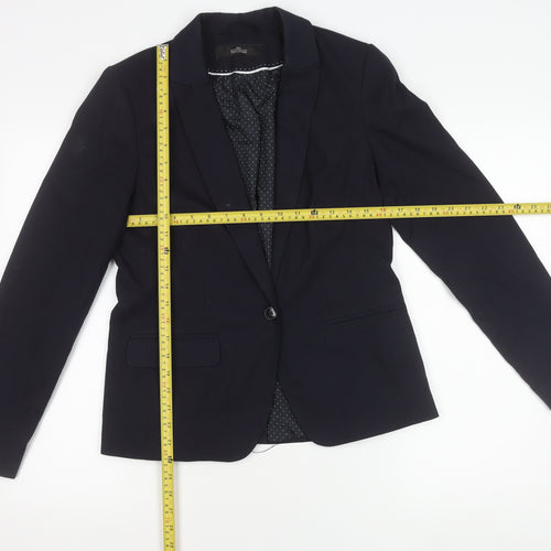 Next Womens Blue Size 10 Regular Fit Blazer Jacket Workwear