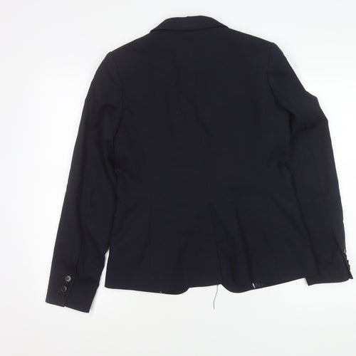 Next Womens Blue Size 10 Regular Fit Blazer Jacket Workwear