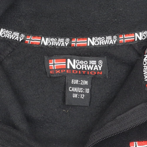 Geo Norway Women’s Black Fleece Full Zip Jacket UK 12