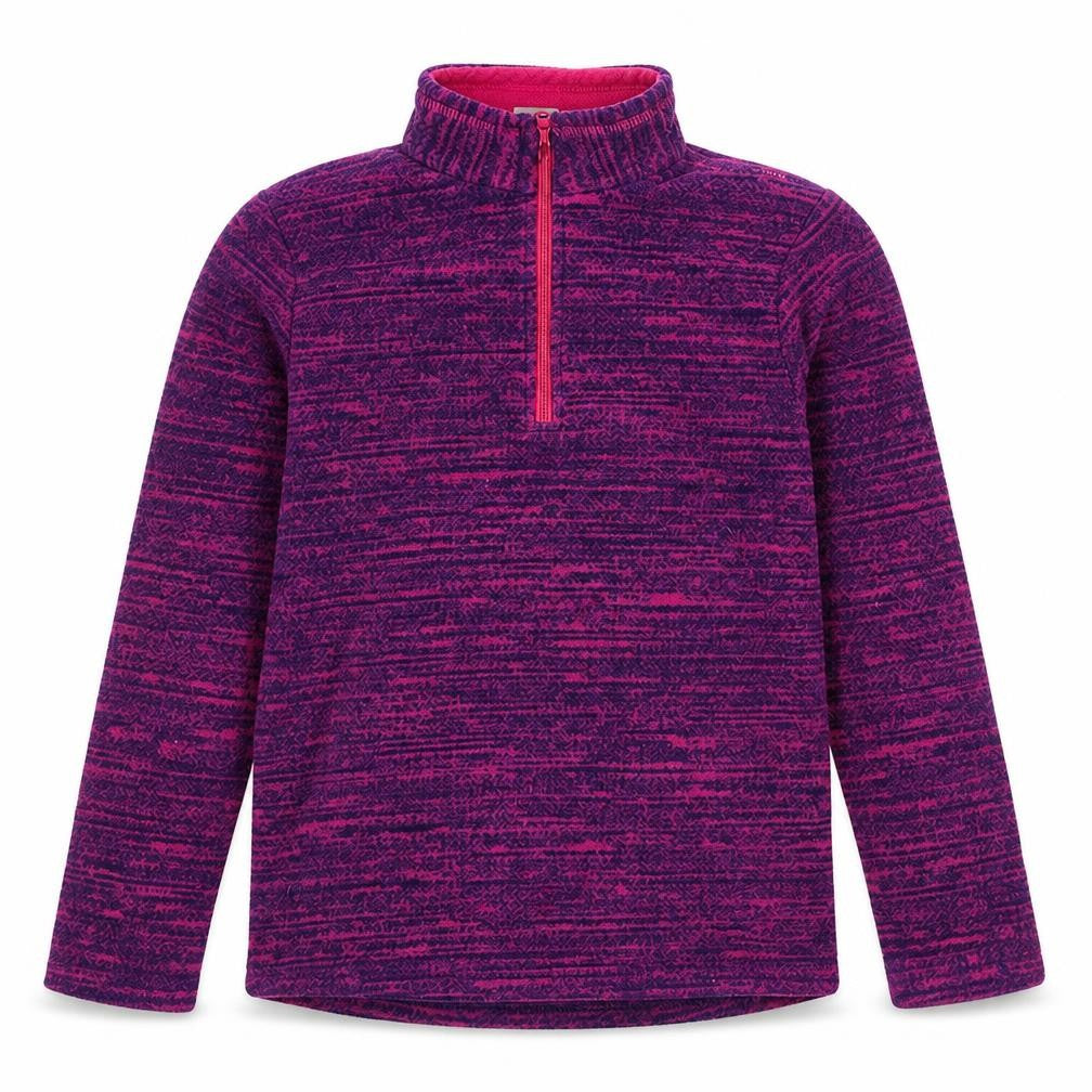 Decathlon Girls Purple Fleece 1/2 Zip Sweatshirt 12 Years Hiking Casual