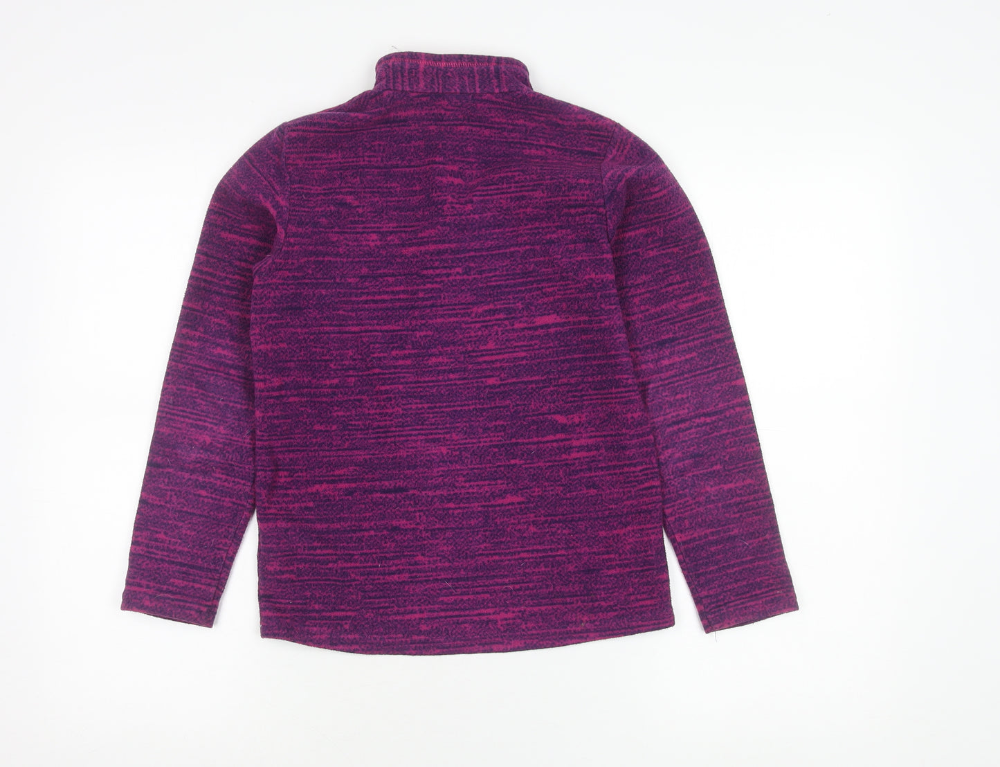Decathlon Girls Purple Fleece 1/2 Zip Sweatshirt 12 Years Hiking Casual