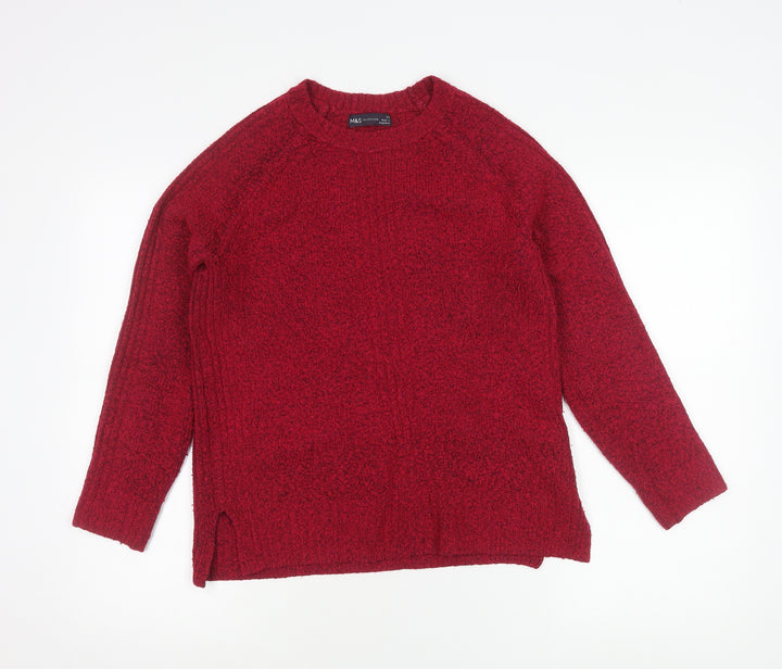 Marks and Spencer Women’s Red XS Pullover Crew Neck Jumper