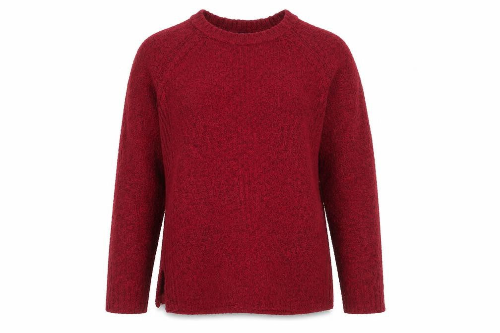 Front view of Marks & Spencer Women’s Red XS Pullover Crew Neck Jumper