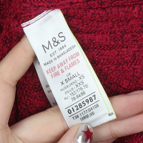 Marks and Spencer Women’s Red XS Pullover Crew Neck Jumper