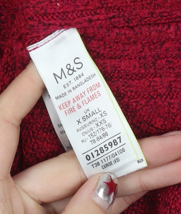Marks and Spencer Women’s Red XS Pullover Crew Neck Jumper
