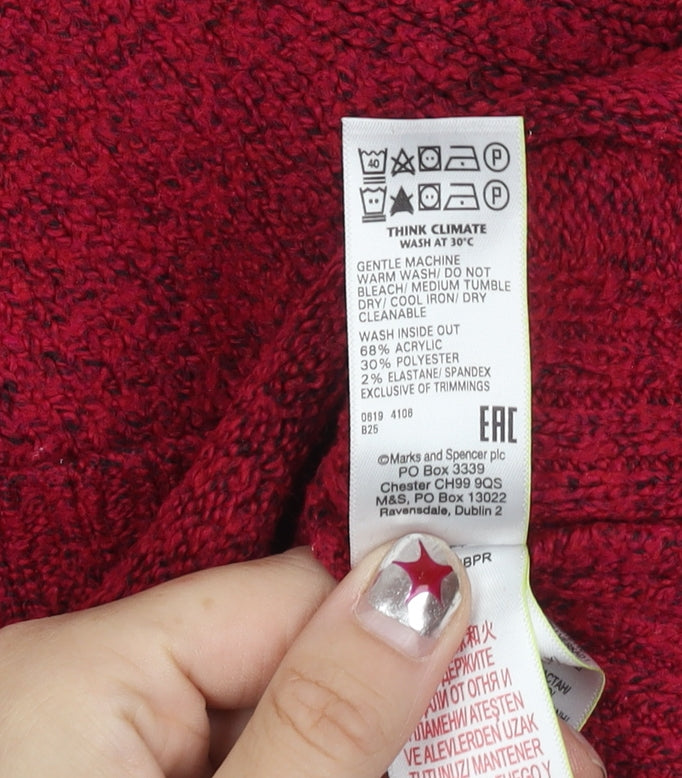 Marks and Spencer Women’s Red XS Pullover Crew Neck Jumper