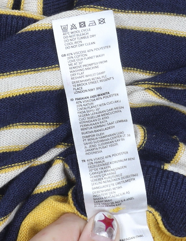 Mantaray Women's Multicoloured Stripe Pullover Jumper Size 12