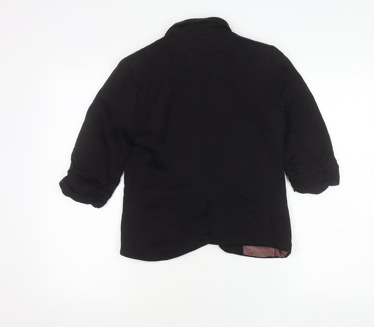 Topshop Womens Black Viscose Blend Blazer UK 10 Notch Lapel