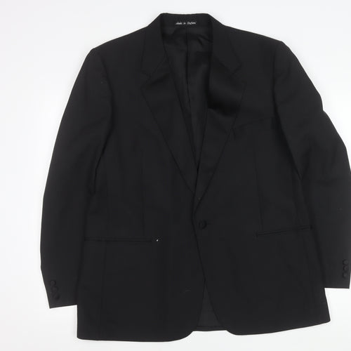 Chatsworth Classics Men’s Black 44R Wool Blend Blazer Jacket