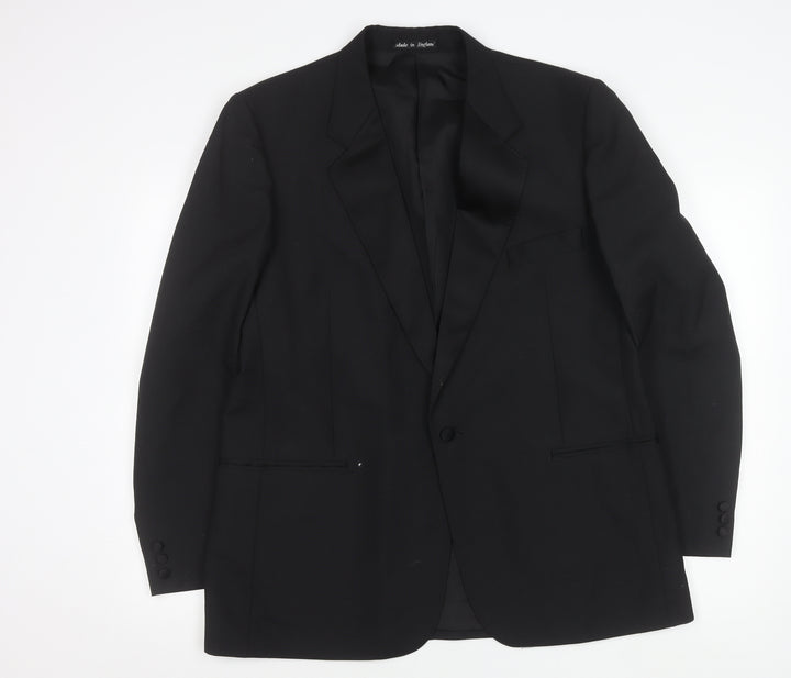 Chatsworth Classics Men’s Black 44R Wool Blend Blazer Jacket