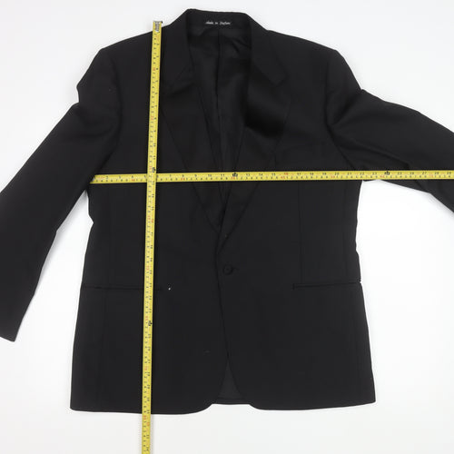 Chatsworth Classics Men’s Black 44R Wool Blend Blazer Jacket