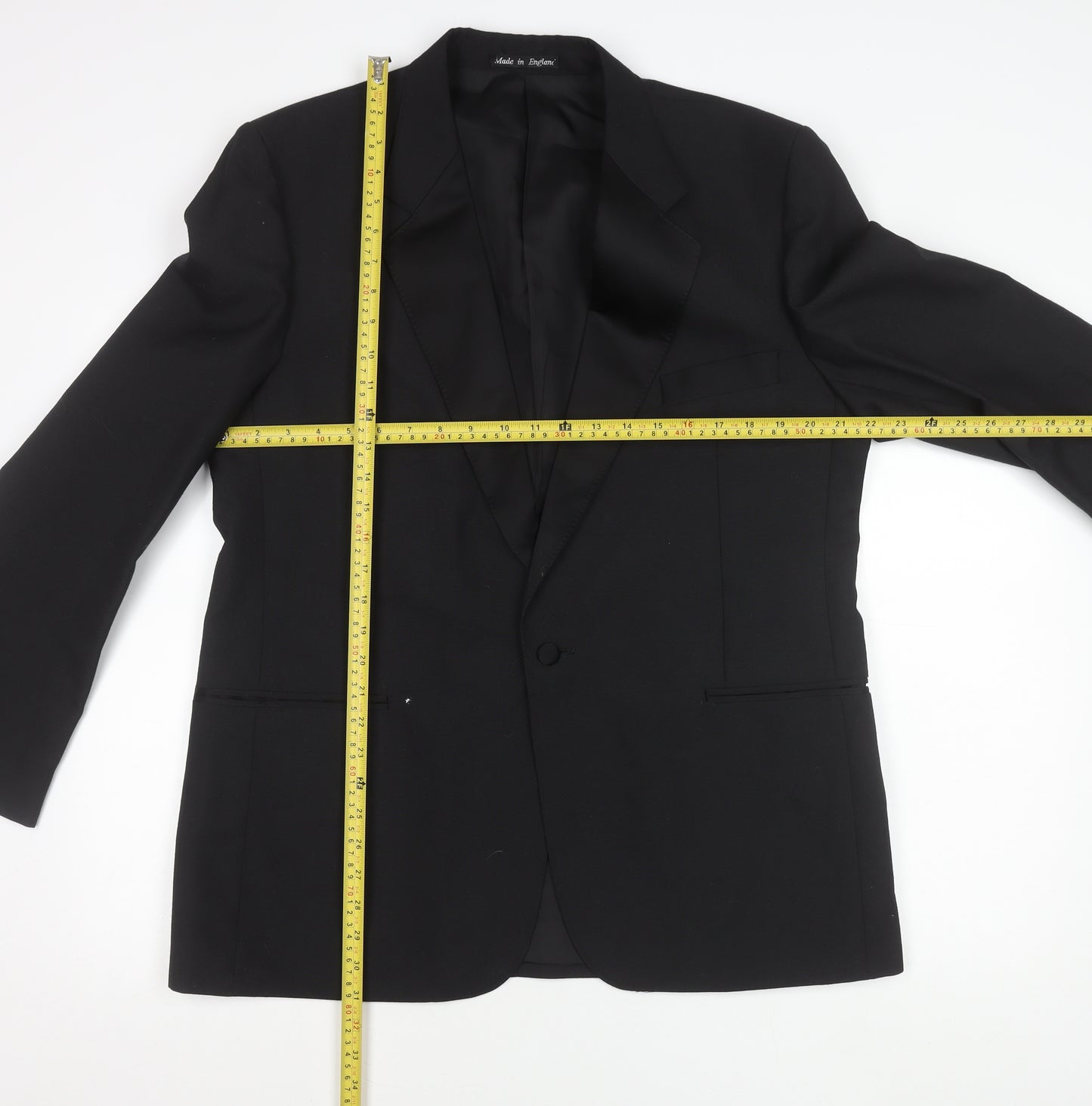 Chatsworth Classics Men’s Black 44R Wool Blend Blazer Jacket