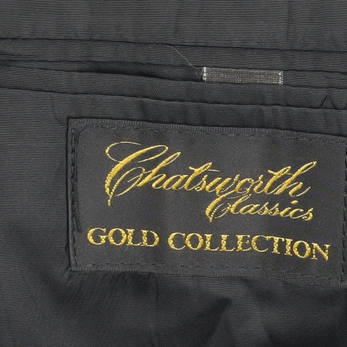 Chatsworth Classics Men’s Black 44R Wool Blend Blazer Jacket