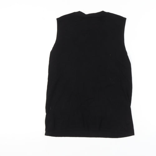 Dorothy Perkins Womens Black Beaded Tank Top UK 12 Sleeveless Knit
