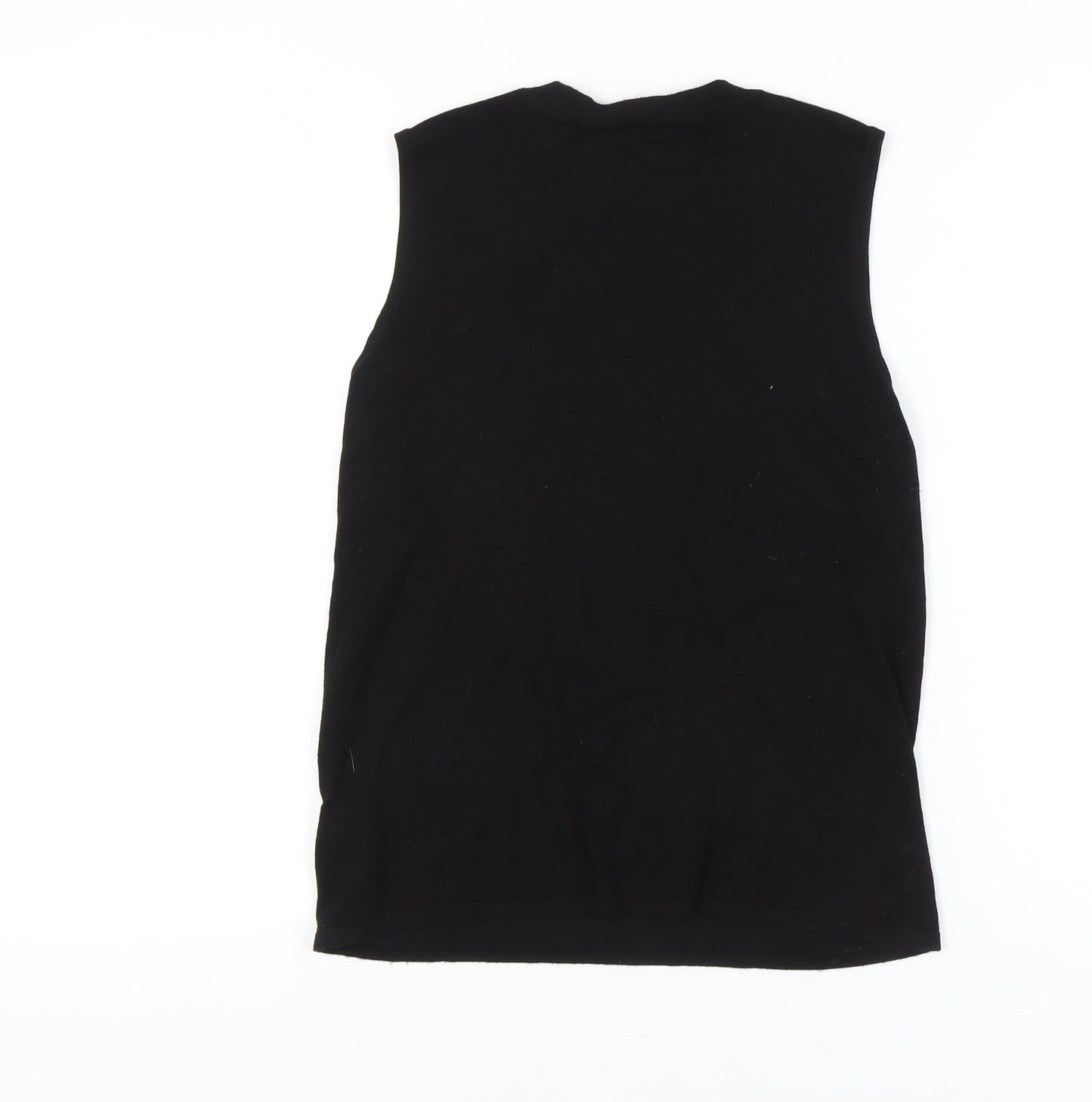 Dorothy Perkins Womens Black Beaded Tank Top UK 12 Sleeveless Knit