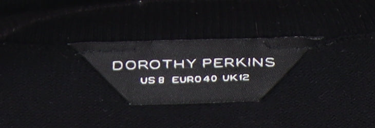 Dorothy Perkins Womens Black Beaded Tank Top UK 12 Sleeveless Knit