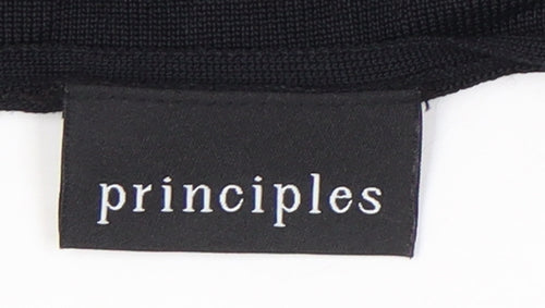 Principles Women's Black Size 12 Wrap Knit 3/4 Sleeve Blouse
