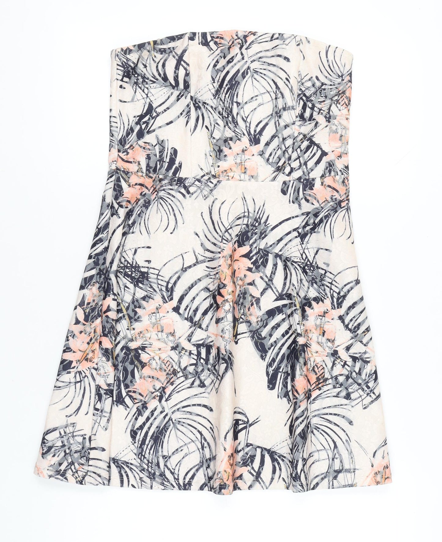 Next Women’s Strapless Multicoloured A-Line Dress UK 12