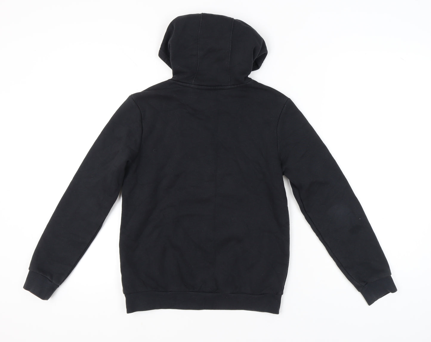 Adidas Unisex Kids Black Pullover Hoodie 11-12Y Logo Fleece