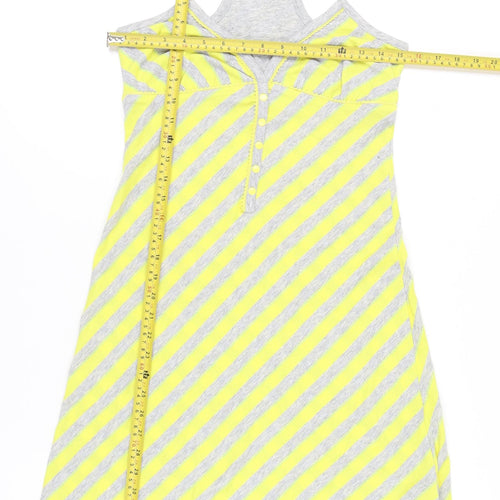 Tommy Hilfiger Women’s XS Grey Yellow Striped Tank Dress