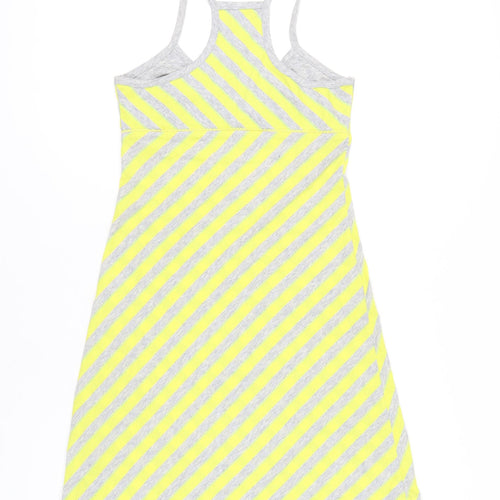 Tommy Hilfiger Women’s XS Grey Yellow Striped Tank Dress
