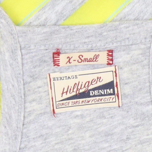 Tommy Hilfiger Women’s XS Grey Yellow Striped Tank Dress