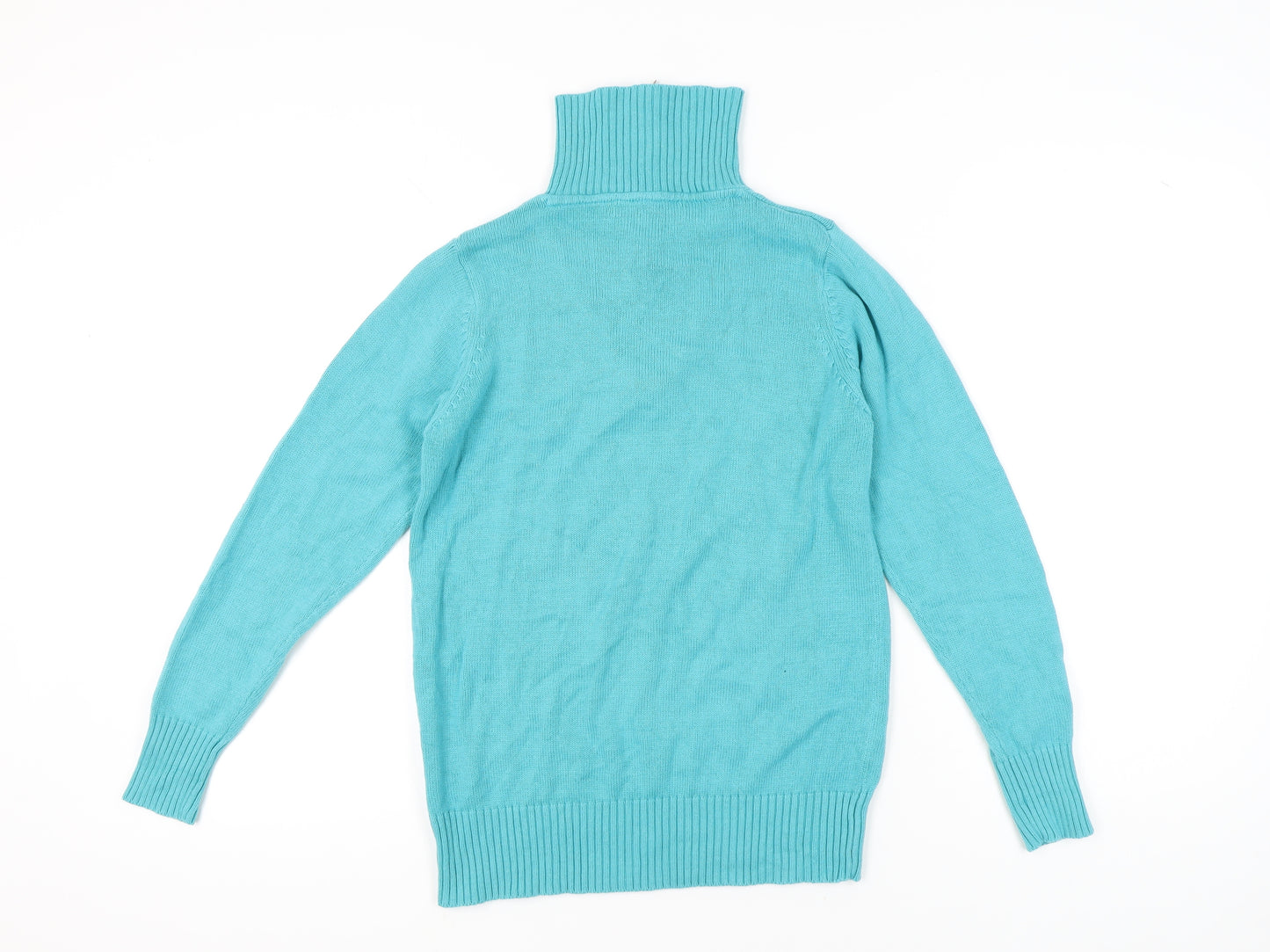 Isle Womens Blue Long Sleeve V-Neck Pullover Jumper Size S 10-12