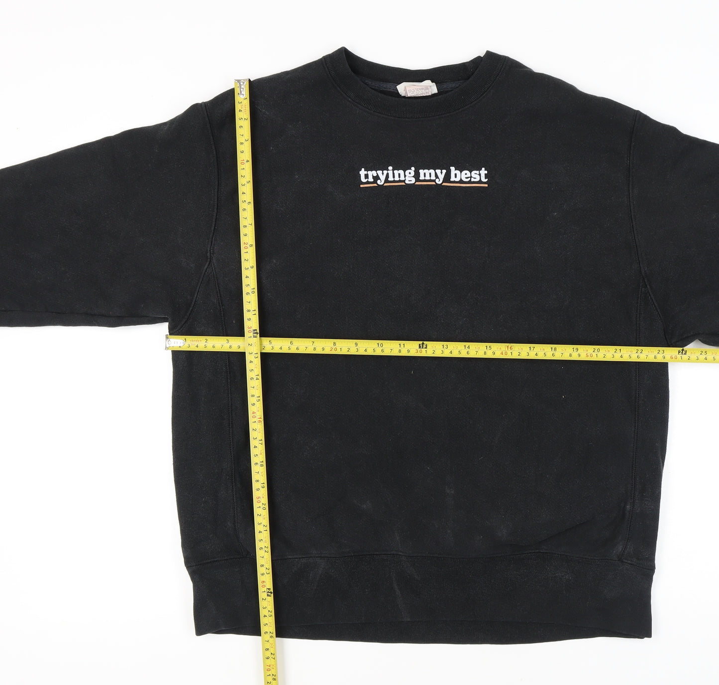 Champion Mens Black Large Pullover Sweatshirt Graphic Print