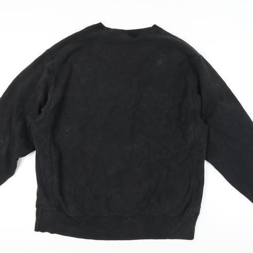 Champion Mens Black Large Pullover Sweatshirt Graphic Print