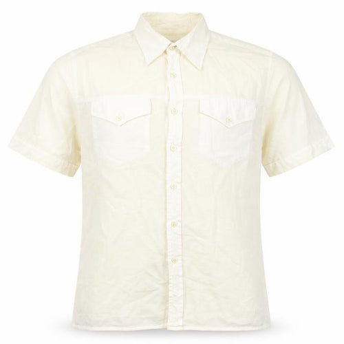 Paul Smith Men's Ivory Short Sleeve Cotton Casual Shirt M