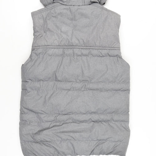 Decathlon Men’s Grey S Hooded Puffer Waistcoat Gilet Outdoor