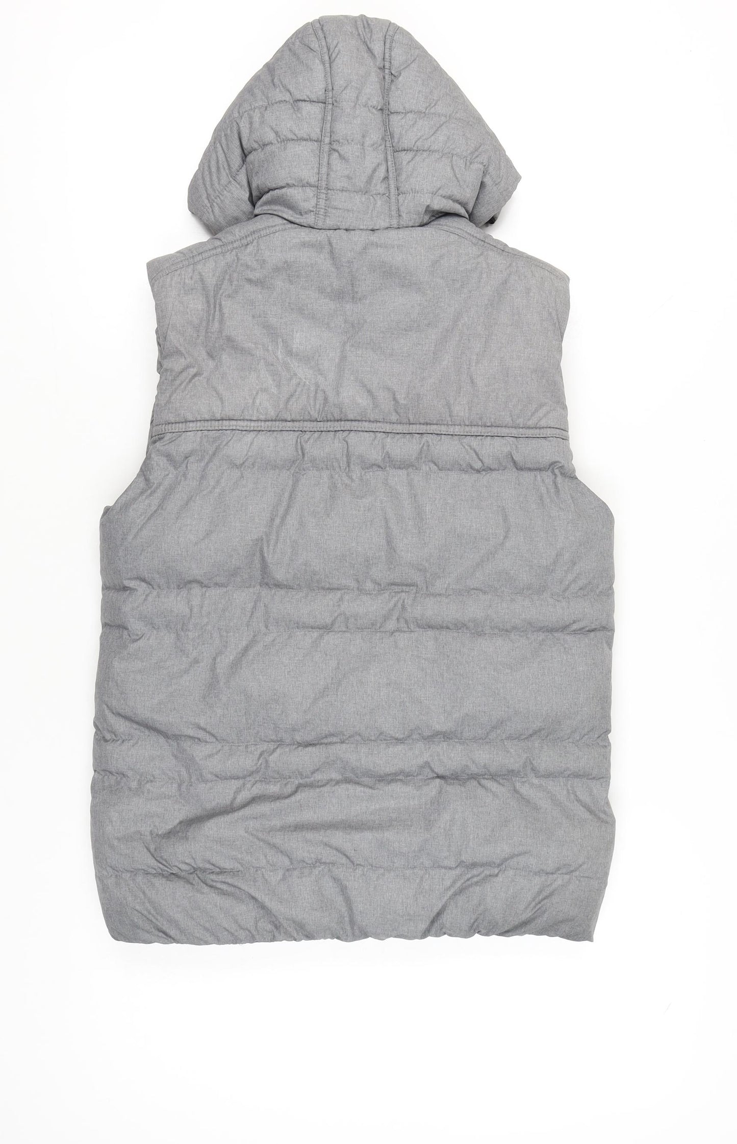 Decathlon Men’s Grey S Hooded Puffer Waistcoat Gilet Outdoor