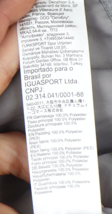 Decathlon Men’s Grey S Hooded Puffer Waistcoat Gilet Outdoor