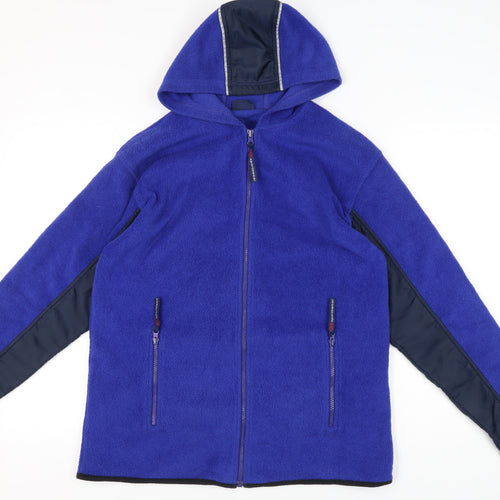 CKW Sportswear Men’s Blue Fleece Hooded Jacket Size S 38in